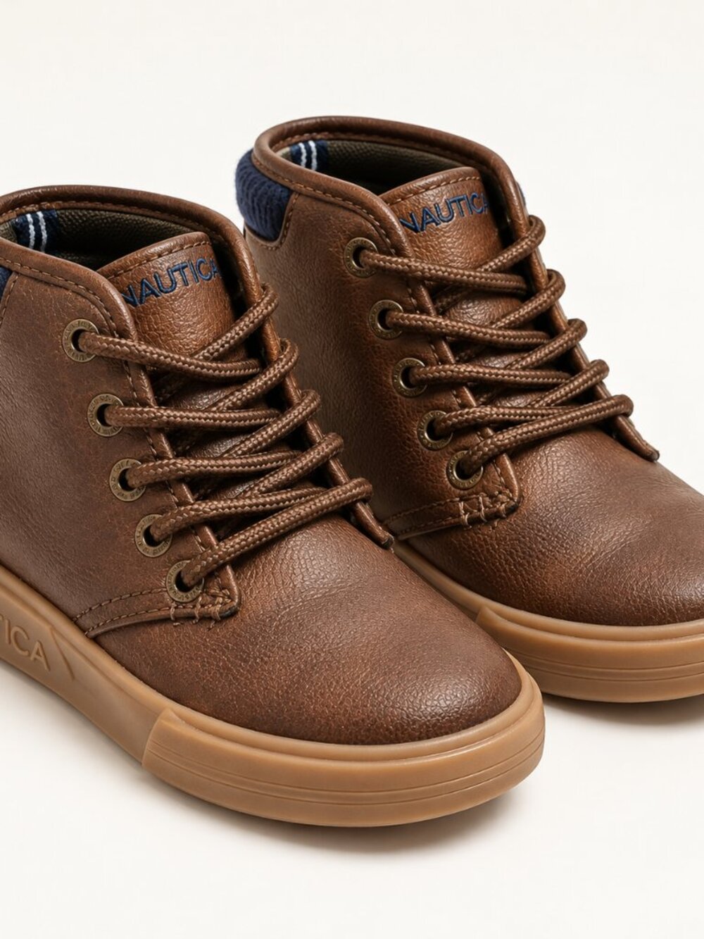 Nautica Boys "Child" Brown Chukka Boots Size 12 Excellent Condition